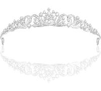 Sikweny Corona Regina Coroncina Compleanno Tiara Sposa Strass Tiara di Cristallo Accessori per Capelli Matrimonio Glitter Corona Principessa Fasce Decorazioni Natalizie Elfo per Capelli Copricapo