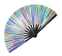 Sikweny Ventaglio Pieghevole, Ventaglio Grande Kung Fu, Originale Rave, a Mano, Da Festival, per Rave, Festival, Eventi, Feste, Danza, Prestazioni, Club, Decorazioni Matrimonio Accessori
