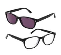 SILAC - 5370 - Set duo occhiali da lettura e sole per uomo e donna | Set duo: un paio per interni, un paio da sole per esterni - Diottrie +1,00 a +3,50