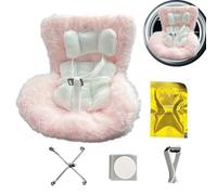 Silaire Di Sicurezza Automotive - Sedia Del Giocattolo Cinghia Booster Regolabile | Sembra Giocare Accessorio Da Viaggio per Veicoli Pecora Fibbia Peluche