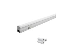 Silamp Reglette LED 20W 120cm 3PIN Sottopensile T5 Switch 6400K-4200K-3000K Alluminio Argento