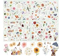 Silarlait Adesivi floreali ad acquerello, 177 pezzi, decorativi per telefoni cellulari, tablet, quaderni, album fotografici, album di ritagli, laptop, artigianato
