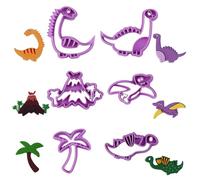 Silars Taglia Biscotti Dinosauri, 6 Pezzi Stampi Biscotti Dinosauro Formine Biscotti Dinosauri, Tagliabiscotti Dinosauri 3D per Bambini Compleanno Festa Tema Decorazioni