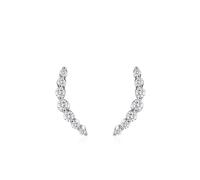 Silber Ohrringe Ohrstecker Groß, Earrings For Women Silver 925 Geometrisch mit Zirkonia