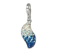 Silberdream Blu Charm Onda Swarovski Elements 925 Argento Donna Pendente GSC004