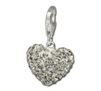 Silberdream Charm Cuore Swarovski Elements 925 Argento Donna Pendente GSC216W