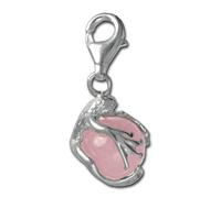 Silberdream Ciondolo 925 IN Argento Rosa Re Delle Rane Sfera Cateye Pietra