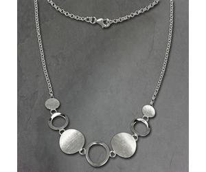 SilberDream Collier 45cm Catena Elementi Opaca in Argento 925 Carabiner SDK400