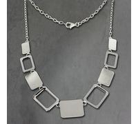 SilberDream Collier 45cm Catena Square Opaca In Argento 925 Donna SDK411