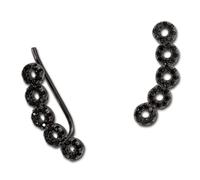 Silberdream Orecchino A Cuffia Nero Cerchi Zirconia 925 Argento GSO425S