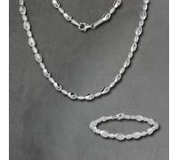 SilberDream Set Gioielli Collier & Bracciale Donna Zirkonia Bianco SDS444W