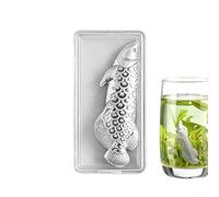 Silberfisch Teezeremonie Figur - 5,5 x 2,1 cm Sterlingsilber Elegante Tischdekoration, Einzigartig Fischdesign Wasserreinigung, Sammlerstück Raffiniert Bücherregal Schreibtisch | für Büro Zuhau