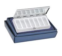 silberkanne - Portapillole per 7 Giorni, 10 x 3,5 x 1,3 cm, Argento Prodotto Robusto e di Alta qualità