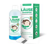 Silberkraft Shampoo pidocchi 100 ml con pettine per lendini, per il trattamento di pidocchi e lendini, efficace shampoo a 2 fasi, delicato sul cuoio capelluto, per bambini da 1 anno (100 ml)