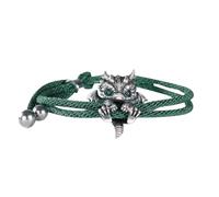 Silber's Dragon Bracciale Women | Bracciale Dragon Vintage | | N Metallo Intrecciato Regolabile 9 Cm 8 G In Rosso Blu Verde Nero Simbolo Per Il Coraggio Di Libertà