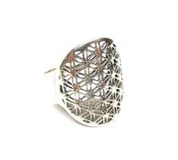 Silberschmuck - BG Anello in argento Sterling con motivo fiore della vita, misura 67-21,3