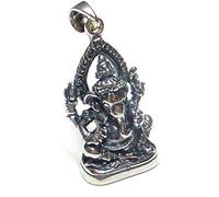 Silberschmuck - BG Ciondolo a forma di ganesha, in argento Sterling, simbolo di protezione, portafortuna, unisex