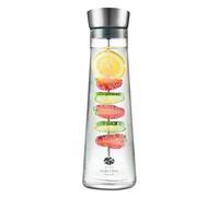 SILBERTHAL Caraffa vetro 1 litro - Per acqua refrigerata e spritz - Brocca con coperchio senza BPA