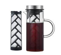 SILBERTHAL Caraffa vetro con tappo 1,2L - Caraffa Cold Brew - Caraffa con infusore per tisane