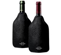 SILBERTHAL Raffredda Bottiglie Vino Flessibile - Refrigeratore Champagne | Set 2 buste riutilizzabili dal congelatore, per spumante e prosecco, antiscivolo, mantengono la bottiglia fresca a lungo
