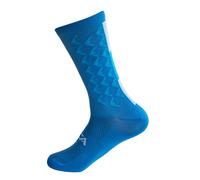 SILCA Calze alte da ciclismo Aero, super sottili, unisex, progettate per guadagni marginali aerodinamici, polsino da 19,5 cm, Blu ciano., Medium