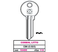 Silca CHIAVE ASC CB6 (G.VAC 2) CORBIN, LITTO 100 PZ