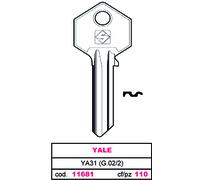 Silca CHIAVE OTTONE YA31 (G.VAC 2) YALE 100 PZ
