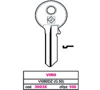 Silca CHIAVE SILKY OTTONE VI080DZ (G.VGB 1) VIRO 100 PZ