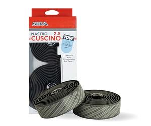 SILCA Nastro adesivo per bici da strada | Nastro da barra super adesivo extra spesso | Spessore 2,5 mm e 3,75 mm | kit con copertura del morsetto a farfalla extra sottile e tappi terminali in lega