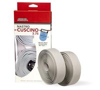 SILCA Nastro manubrio per bici Nastro Cuscino, bianco 3,75 mm - Nastro manubrio per bici extra spesso, con tappi terminali in alluminio e kit di installazione - Resistente, comodo e antivibrazioni