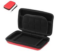 SILCOSTAR Carry Travel Storage EVA Hard Protective Case Cover for 2DS XL Console & Accessories with Double Zipper and 8 Game Holders for 2DS XL Game (Red)
