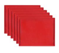 Sileduove 6 fodere antiaderenti in silicone per disidratatori e forni, design con bordo rialzato per contenere fuoriuscite, compatibili con i modelli Cosori (rosso)