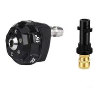 Sileduove Adattatore per idropulitrice ad attacco rapido da 14 mm con punta regolabile 6 in 1, raccordo in ottone per Kärcher K2-K7 per pulizia auto, patio e giardino