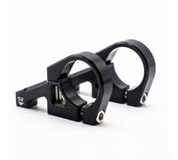 Sileduove Attacco diretto per mountain bike con morsetto per manubrio da 35 mm, lega di alluminio trattata CNC per compatibilità e resistenza a forcella a doppia corona (nero)