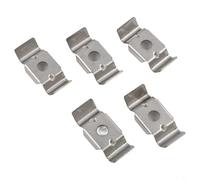 Sileduove Confezione da 10 staffe a doppio palo a forma di farfalla per pali in metallo e legno da 28-32 mm, in acciaio inox 304 zincato, per la sicurezza del giardino (304)