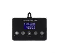 Sileduove Controller LED dimmerabile per luci acquario da 12-24 V, interruttore timer digitale con display LCD, modalità alba/tramonto, plastica nera