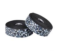 Sileduove Coppia di nastri per manubrio per bici da strada con combinazione di materiali PU ed EVA che offrono vantaggi antiscivolo e ammortizzanti per i ciclisti (nero-grigio)