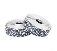 Sileduove Coppia di nastri per manubrio per bici da strada con combinazione di materiali PU ed EVA che offrono vantaggi antiscivolo e ammortizzanti per i ciclisti (bianco-grigio)