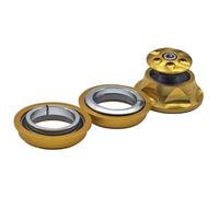 Sileduove Cuffia per bici da 44 mm semi-integrata in lega di alluminio con doppi cuscinetti sigillati per forcelle dritte da 28,6 mm, doppi cuscinetti per una guida fluida (oro)