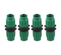 Sileduove Kit di riparazione per tubi da giardino espandibili, a doppio canale, con connettore rapido per tubo da 25, 50, 75, 30,5 m, accessori in plastica verde per irrigazione da giardino (4 pezzi)