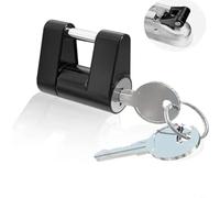 Sileduove Lucchetto per rimorchio in lega di zinco resistente, per camper, camion e camper, con design compatto per una protezione affidabile contro i furti (nero)