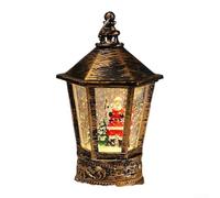 Sileduove Luci natalizie per esterni, piccole decorazioni natalizie, luci natalizie per cassetta delle lettere, lampada a LED notturna a vento, con motivi di pupazzo di neve e alce (vecchiaia)