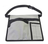 Sileduove Marsupio per attrezzi resistente con 6 tasche, cinghia regolabile in vita, in tela leggera, per falegnami, elettricisti, idraulici, progetti fai da te, 30,5 cm (nero + colore kaki)
