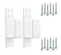 Sileduove Porta resistente per staffa a barricata, supporto per barra di sicurezza, hardware di rinforzo per legno 2 x 4, base a forma di U impedisce calci, acciaio antiruggine, installazione rapida