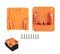 Sileduove Portaoggetti per batteria e attrezzi, per AEG 18 V, agli ioni di litio, organizer in plastica gialla, per casa, garage, officina (1 set)