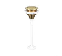Sileduove Pulsanti per lo scarico del WC da 38 mm, per uso a lungo termine, con valvole di scarico comuni per bagno e WC (oro brillante)