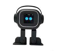 Sileduove Robot Chatbot AI emotivo per il compagno, canto, danza, controllo vocale, in plastica ABS, assistente intelligente per casa, ufficio, intrattenimento, nero e bianco (nero)