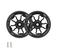 Sileduove Ruote pieghevoli da 70 mm per Brompton e per 3SIXTY, in lega di alluminio CNC con cuscinetti integrati, pneumatici in gomma lisci resistenti all'usura, leggeri 50 g per unità, nero rosso