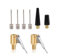 Sileduove Set di 8 adattatori per valvole in metallo compatibili con Bosch EasyPump, accessori multifunzione per gonfiaggio pneumatici per auto, bici, palloni, materassi ad aria, kit di riparazione