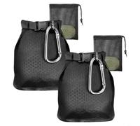 Sileduove Set di sacchetti per sapone da viaggio impermeabili con borsa a rete e moschettone, custodia portatile a tenuta stagna per campeggio ed escursionismo, 2 portasapone ad asciugatura rapida